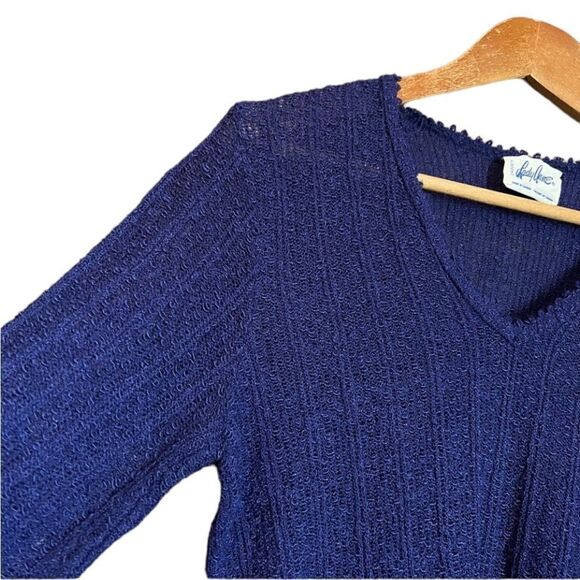 Lady Anne vintage knit v neck top - Picture 2 of 10